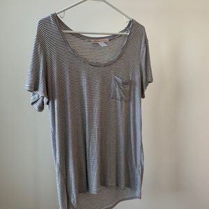 Black and white striped top